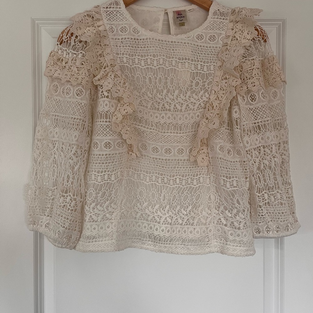 Anthropologie Seen Worn kept embroidered Top